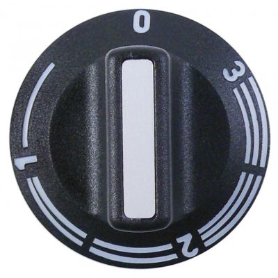 knob energy regulator 1-3 ø 42mm shaft ø 6x4,6mm shaft flat upper