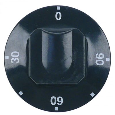 knob thermostat t.max. 90°C temperature range 30-90°C ø 55mm shaft ø 6x4,6mm