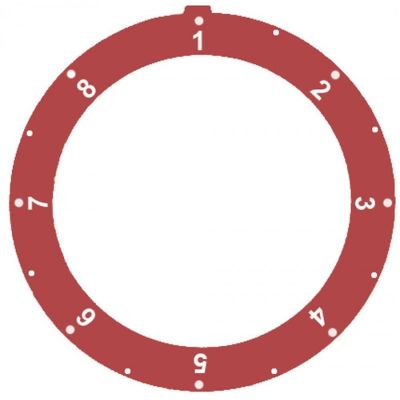 knob dial plate red gas thermostat MERTIK 1-8 - Code 112602