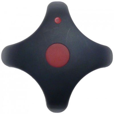 knob gas tap without ignition flame ø 73mm shaft ø 8x6,5mm shaft flat bottom black/red