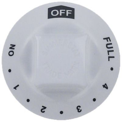 knob energy regulator ø 43,5mm shaft ø 4,8x4,1mm white