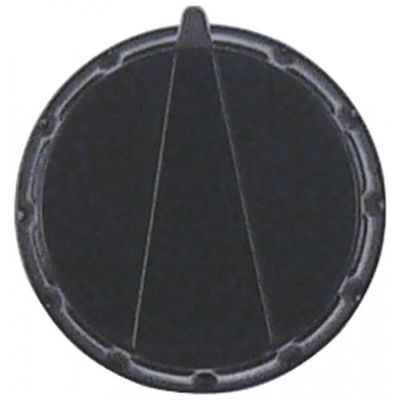 knob zero mark ø 25,5mm shaft ø 6x4,6mm shaft flat bottom black for thermostat