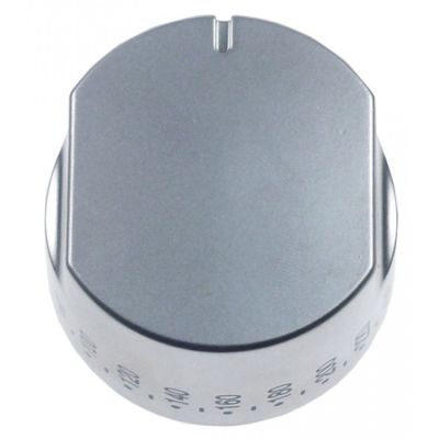 knob t.max. 260°C ø 41mm shaft ø 6x4,6mm shaft flat bottom silver