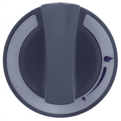 knob gas tap without ignition flame ø 60mm shaft ø 8x6,5mm shaft flat upper grey