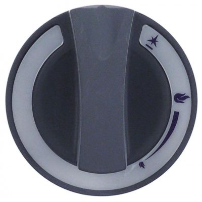 Buton robinet de gaz ø 60 mm, ax ø 8 x 6,5 mm, cu tesitura sus - 112676