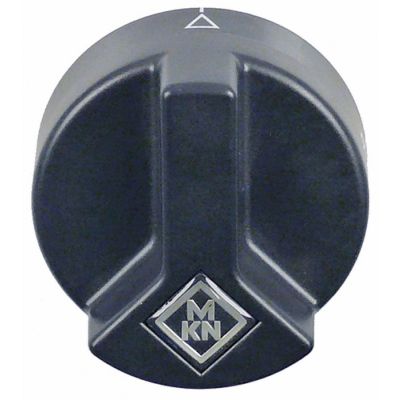 knob thermostat 30-70°C ø 53mm shaft ø 6x4,6mm shaft flat left black