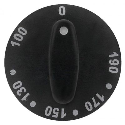Buton pentru termostat friteuza 100-190°C, ø 65 mm, ax ø 6x4,6 mm, OLIS - 112736