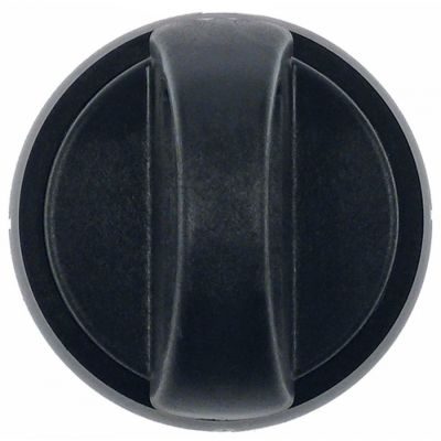 buton 0-1-0-1 ø 75mm ax ø 6x4,6mm aplatizare sus/jos negru