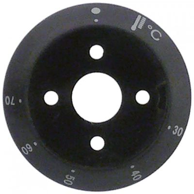 dial fascia t.max. 400 °C 120-400°C ø 58 mm shaft ø 15 mm black