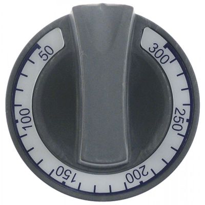 buton termostat T.max. 300°C 50-300°C ø 60mm ax ø 6x4,6mm aplatizare sus gri