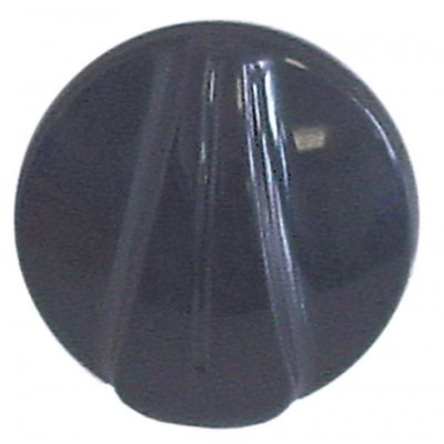 buton comutator poziția zero ø 40mm ax ø 6x4,6mm aplatizare stânga negru