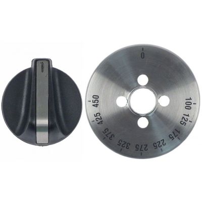 buton 0-450 T.max.°C ø 76mm ax ø 6x4,6mm aplatizare sus