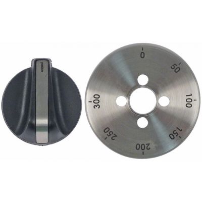 buton 0-300 T.max.°C ø 76mm ax ø 6x4,6mm aplatizare sus