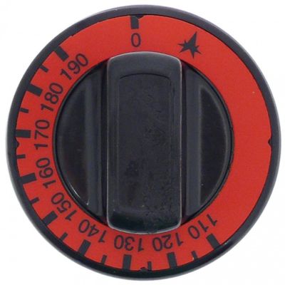 buton universal T.max. 190°C ø 70mm negru