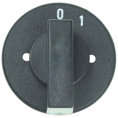 knob switch 0-1 ø 50mm shaft ø 5x5mm black