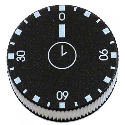 Buton timer 120 min, ø 42 mm, ax ø 6x4,6 mm - 112923