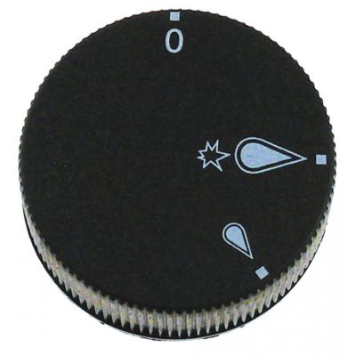 Buton robinet de gaz ø 42 mm, ax ø 6x4,6 mm, RM-Gastro, tesitura pe dreapta - 112927