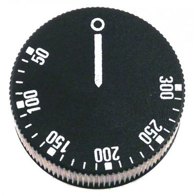 Buton pentru termostat 50-300°C, ø 42 mm, ax ø 6x4.6 mm - 112938