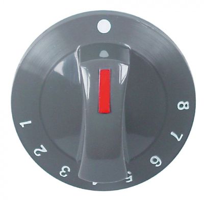 knob symbol thermostat 1-8 ø 71mm shaft ø 6x4,6mm - Code 113002