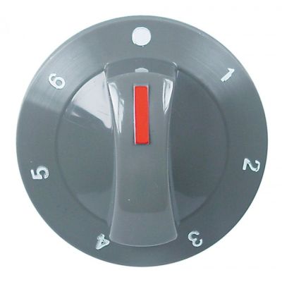 knob switch 7-position ø 71 mm shaft ø 6x4,6mm flat surface upper black - Code 113012
