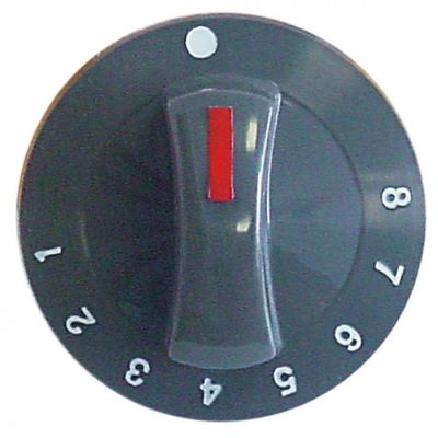 knob symbol thermostat 1-8 ø 71mm shaft ø 6x4,6mm - Code 113017