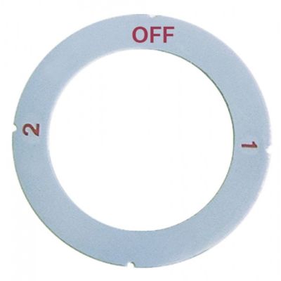 knob dial plate switch 2-0-1 silver/red