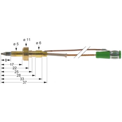 Termocupla L 600 mm, cu mufa - 102466