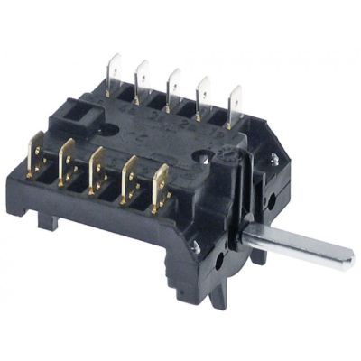 operation switch 4 operating positions 5NO switching sequence 0-1-2-3 16A shaft ø 6mm