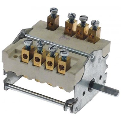 Intrerupator rotativ 0-1 cu 4 contacte 32 A, ax ø 6 x 4,6 mm, EGO 43.41832.030 - 300180