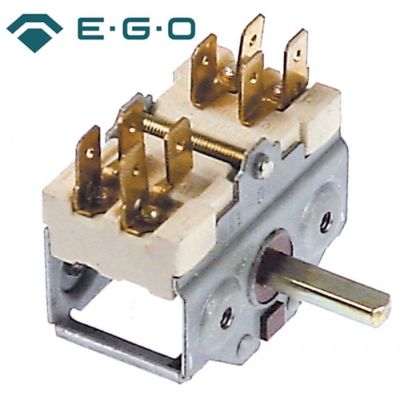 operation switch 4 operating positions 2NO switching sequence 1-2-1-2 16A shaft ø 6x4,6mm