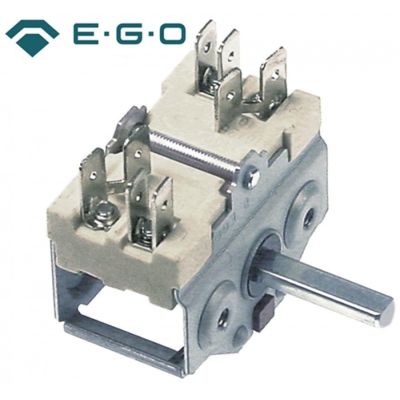 Intrerupator rotativ - selector, contacte 2NO, 16A, ax ø 6 x 4,6 mm, EGO 49.21015.610 - 300200