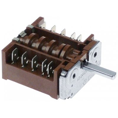 operation switch 4 operating positions 2-pole shaft ø 6x4,6mm shaft length 23mm