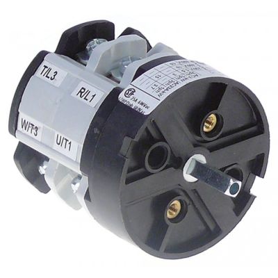 rotary switch 2 operating positions 0-1 4 type CA0250004 600V 25A shaft ø 5x5mm