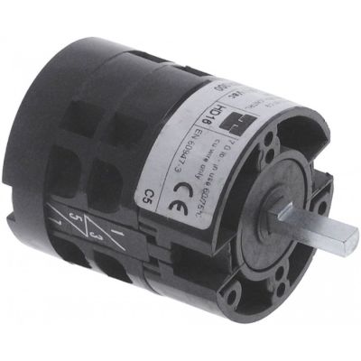 rotary switch 3 1-0-2 momentary 4 type  600V 16A shaft square connection screw connection