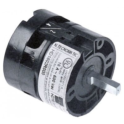 Intrerupator rotativ cu pozitii 0-1, contacte 16 A, 600V, ax 	4x6 mm - 300331