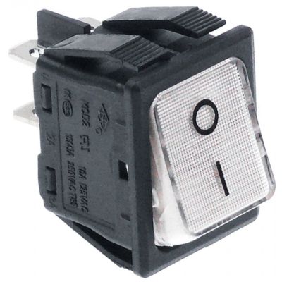Intrerupator basculant O-1, montare 30 x 22 mm, contacte 2 NO, 16 A, 250 V, iluminat - 301009