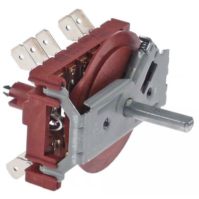 Comutator - selector cu 8 pozitii 0-1-2-3--5-6-7, cu 5 contacte 5 NO, 1 6A - 301299