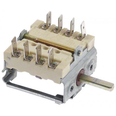 Comutator cu 3 pozitii 1-0-2, contacte 4NO, 16A, ax ø 6x4,6 mm - 301315