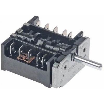 intrerupator cu came 16A ax ø 6x4,6mm lungime ax 23mm racord fișă plată masculină 6,3mm