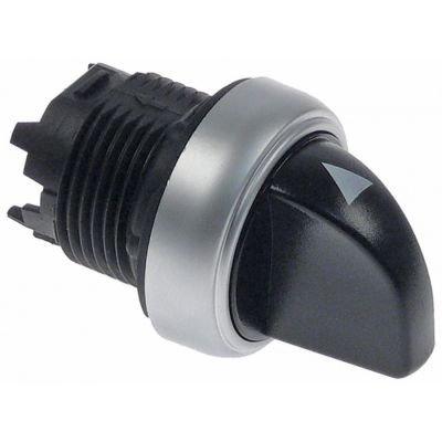 intrerupator rotativ ø22mm negru/argintiu secvență de comutare 1-0-2 cu reținere