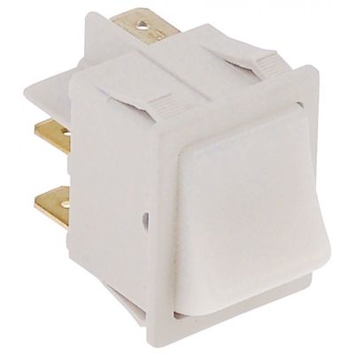 momentary rocker switch 30x22mm white 1NO/indicator light 250V 16A