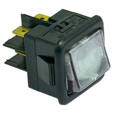 Intrerupator basculant, contacte 2CO, 250V, 16A, montare 27.8x25 mm - 345191
