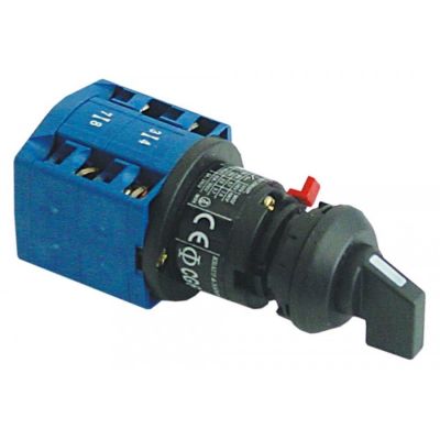 rotary switch 3 0-1-2 4 400V 20A shaft ø 6x4,6mm shaft length 21mm connection screw connection