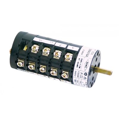 rotary switch 9-pole 6 operating positions 12A connection screw clamp shaft ø 5x5mm