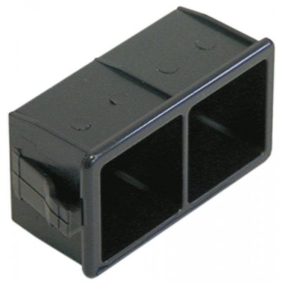 element holder 2-fold 28,5x52,6mm black - Code 345602