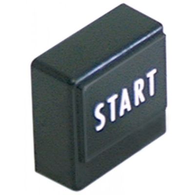 push button 23x23mm black symbol start - Code 345609