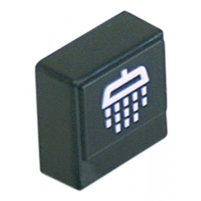 push button 23x23mm black symbol after rinse - Code 345611
