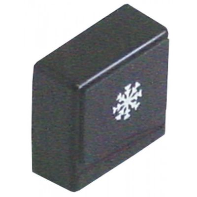 push button 23x23mm black symbol after rinse - Code 345618