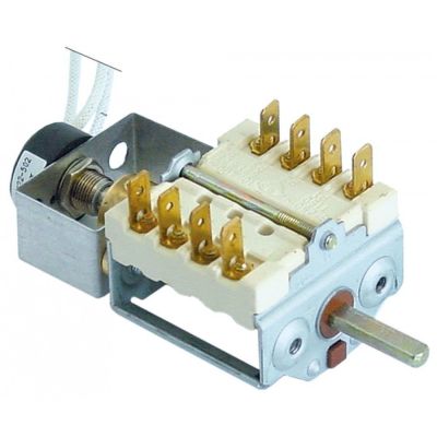 operation switch 2 operating positions 4NO sequence 0-1 16 A shaft ø 6x4.6mm shaft L 23 mm