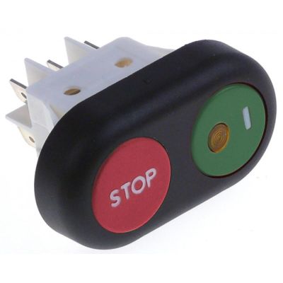 Intrerupator cu 2 butoane start-stop, 2 contacte 2CO, 16A, 250V - 345712